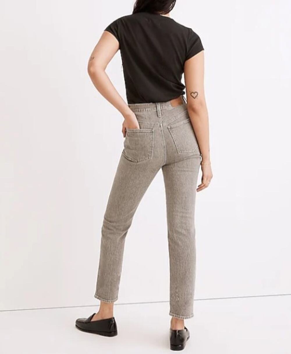 Madewell The Mom Jean Grey Wash Size 28